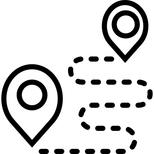 Route route map end to end icon