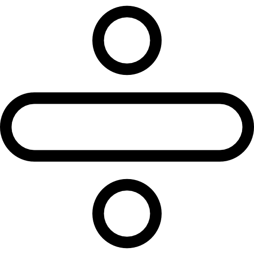 Division mathematical calculation mathematics icon