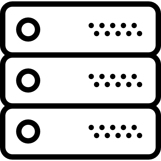 Server base storage multimedia icon