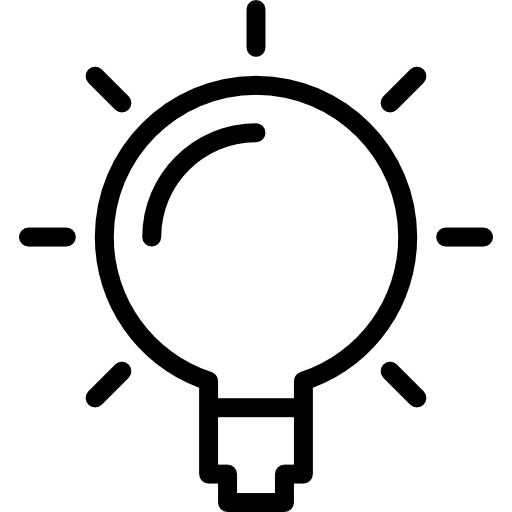 Idea foco light bulb idea icon