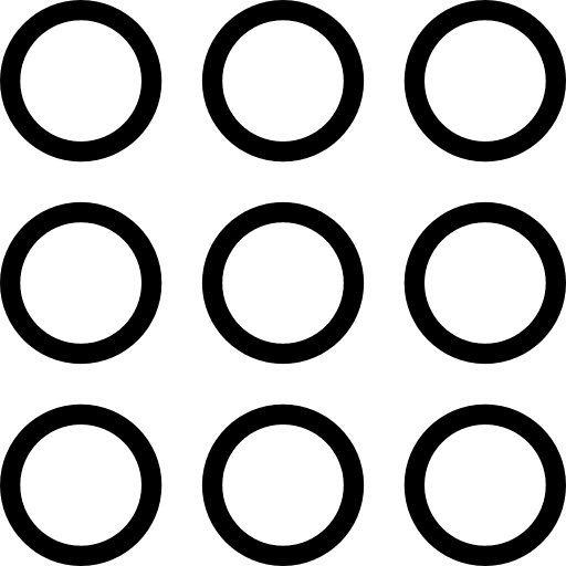 Menu interface circular geometrical icon
