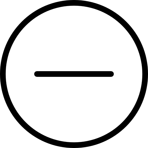 Minus maths line interface icon