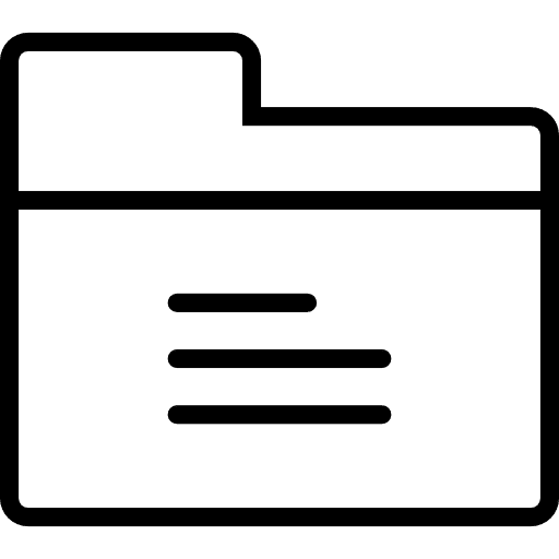 Folder file storage interface data storage icon
