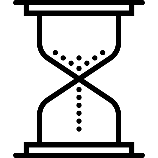 Hourglass waiting time tools and utensils icon