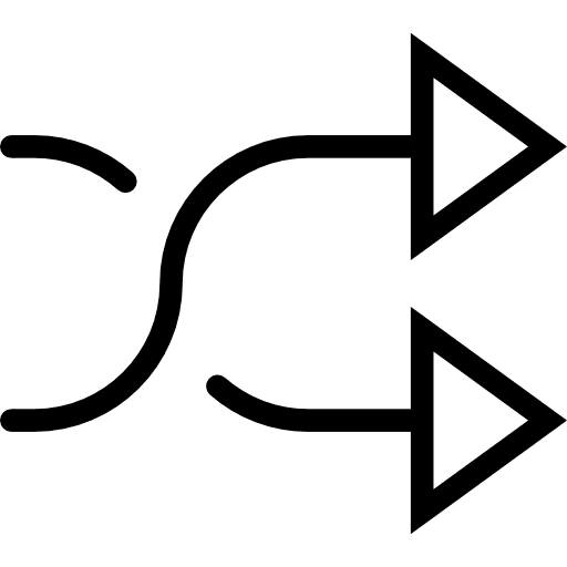 Shuffle symbols changing redirect icon