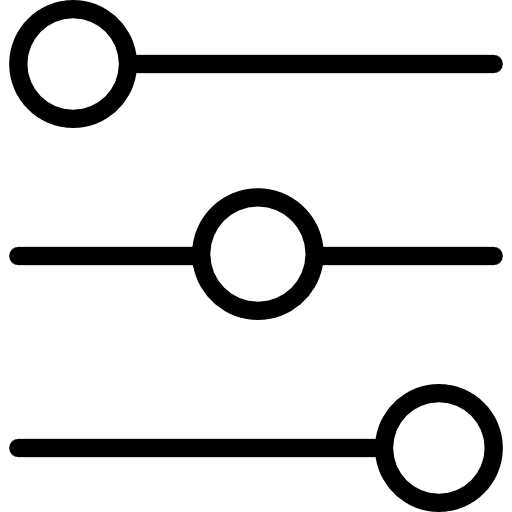 Controls refine setting adjust icon