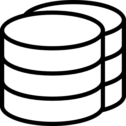 Database hosting server network icon