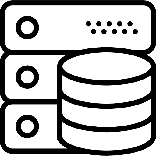 Database storage servers technology icon