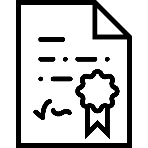 Diploma certification contract degree icon