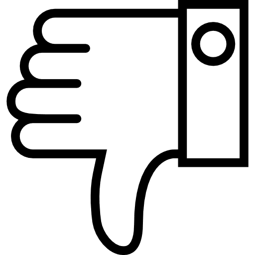 Dislike against dislike disadvantage icon