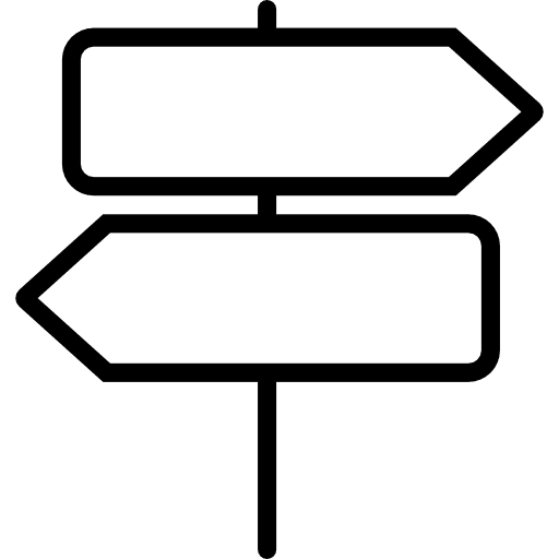 Sign directional road sign orientation icon