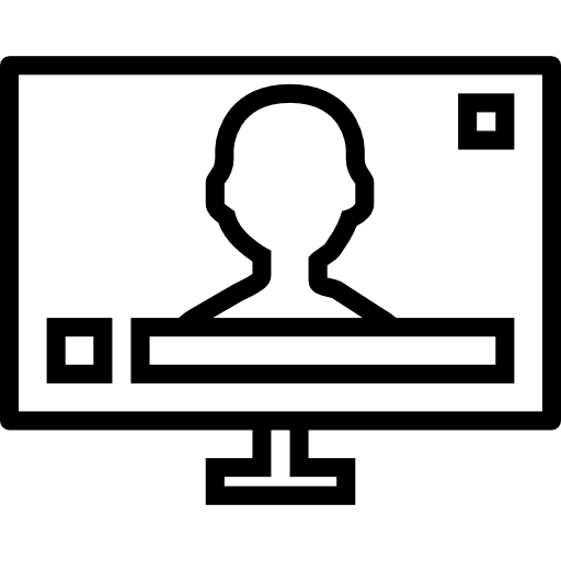 Television monitor screen tv icon