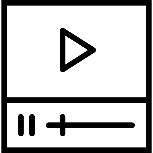 Video player movie video player play button icon