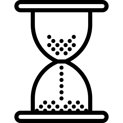 Hourglass time tools and utensils waiting icon