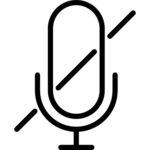 Muted technology voice mute icon