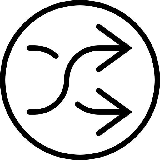 Shuffle multimedia option redirect substitute icon