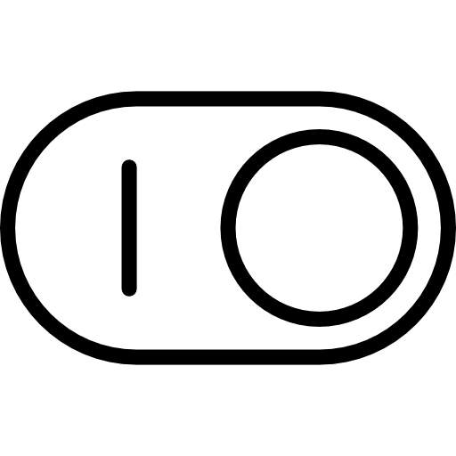 Switch button web page control icon
