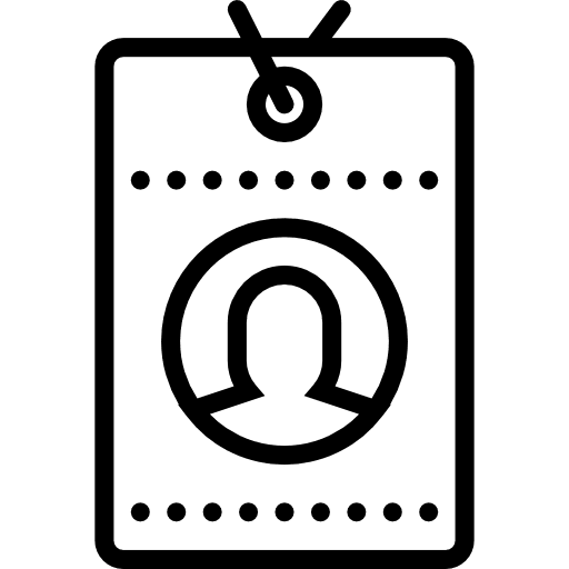 Id card identification business identity icon