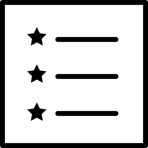 List favorite list file icon