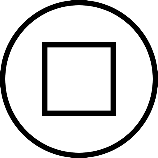 Stop video player music player interface icon