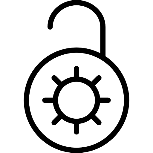 Unlocked security padlock unlock icon