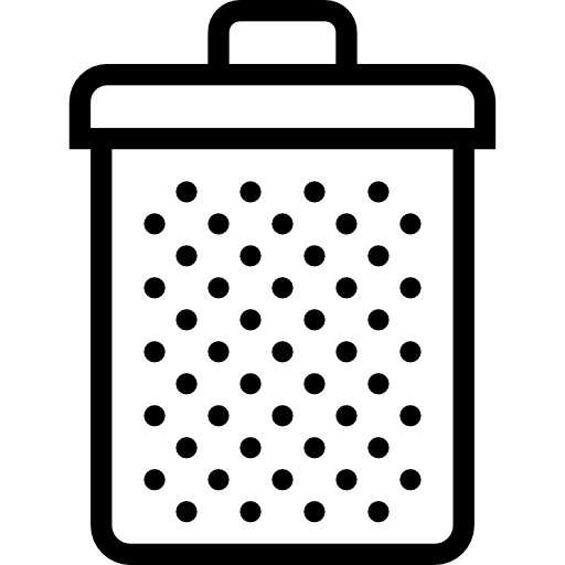 Garbage trash can tools and utensils icon
