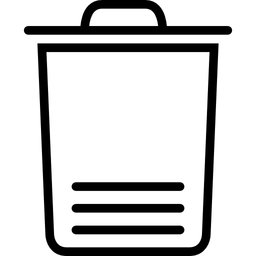 Trash bin can tools and utensils icon