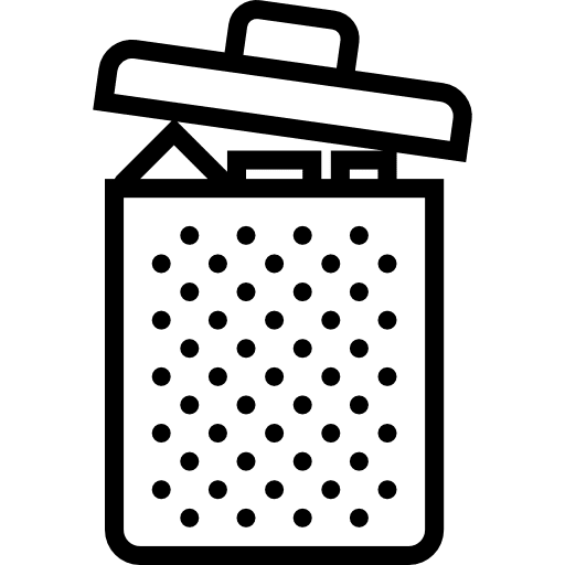 Garbage trash bin file basket icon