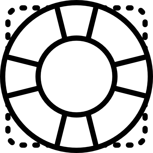 Help floating lifesaver lifebuoy icon