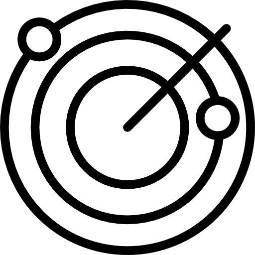 Radar technology rest area positional icon