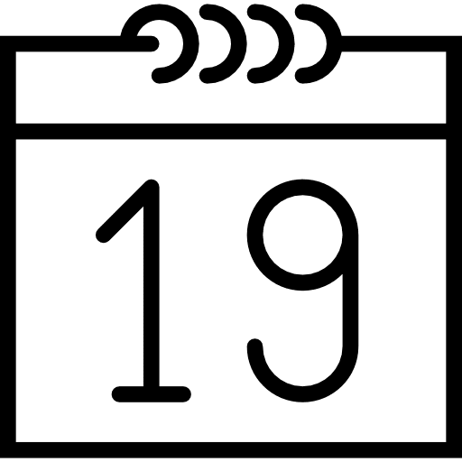 Calendar interface administration date icon