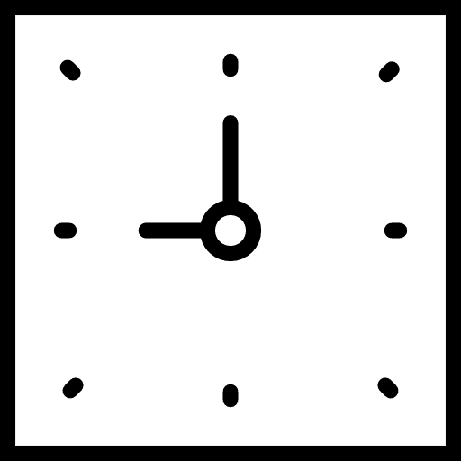 Clock square tool tools and utensils icon