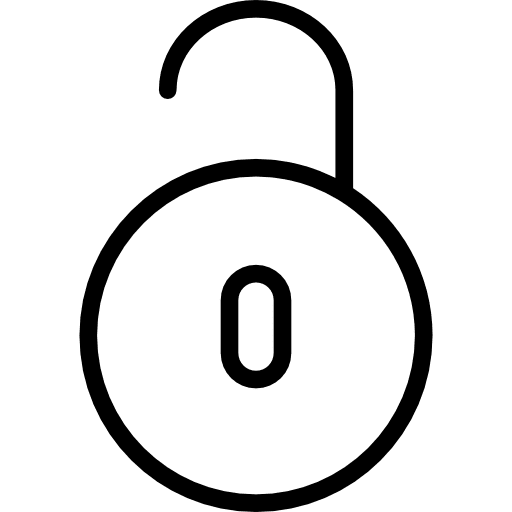 Unlocked secure lock unlocked icon