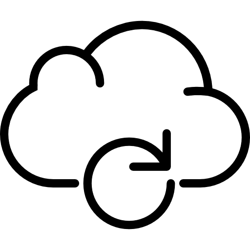 Cloud computing sync multimedia option interface icon
