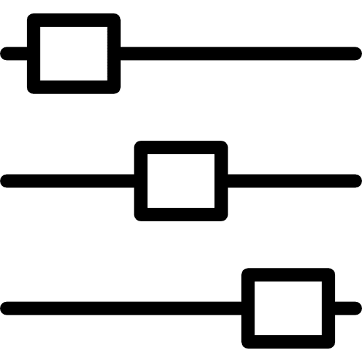 Controls adjustment levels adjust icon