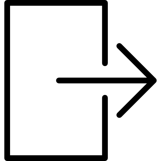 Exit button web page interface icon
