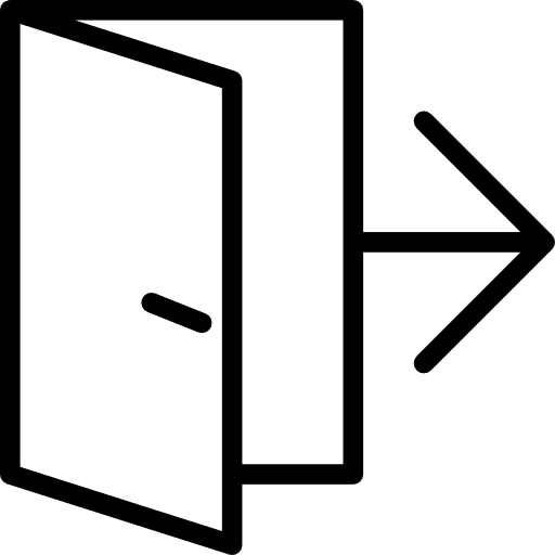 Exit button web page log out icon