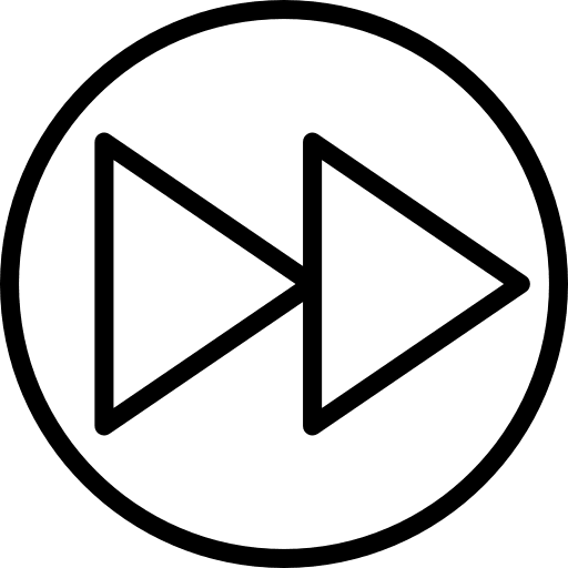 Fast forward multimedia option direction arrows icon