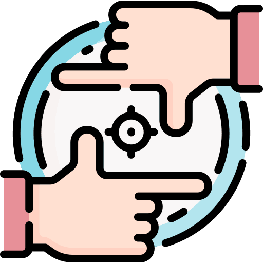 Focus gesture aim objective icon