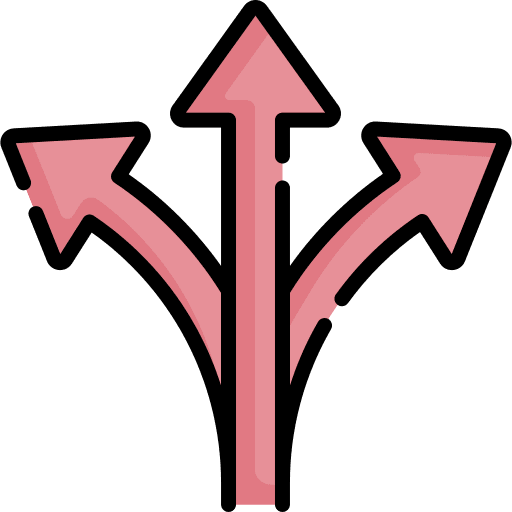 Direction turn multiple directional icon Direction turn multiple directional icon