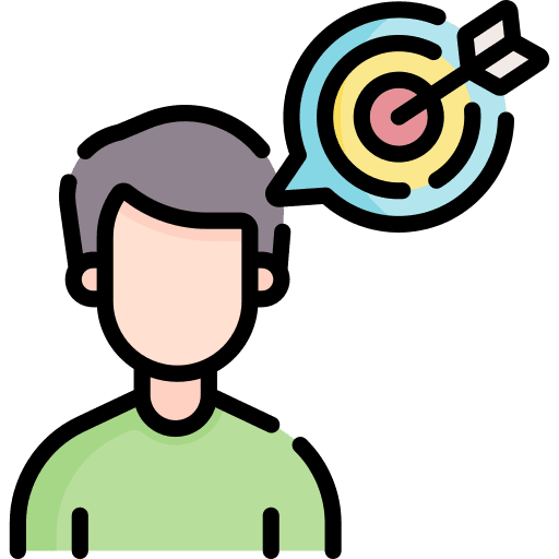 Purpose objective business and finance target icon Purpose objective business and finance target icon