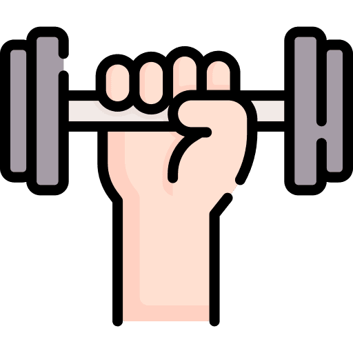 Training sports and competition workout hand icon Training sports and competition workout hand icon