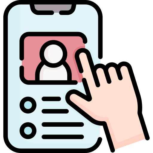 Tutorial hand smartphone user icon Tutorial hand smartphone user icon