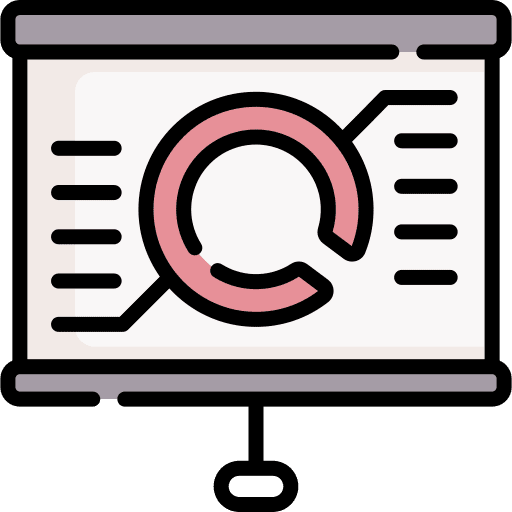 Presentation marketing information pie chart icon Presentation marketing information pie chart icon
