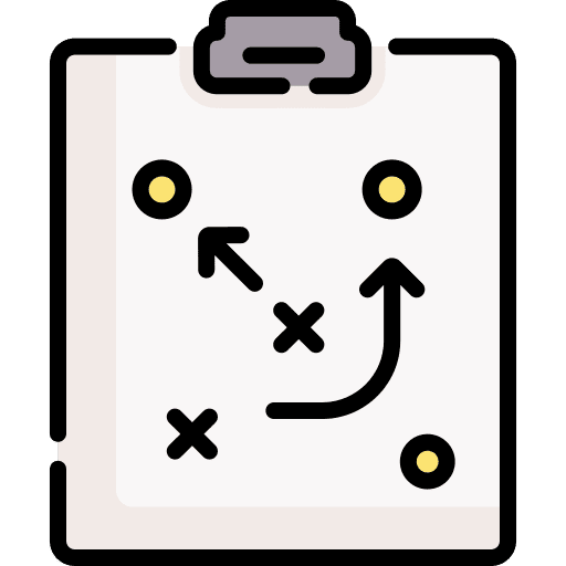 Strategy sports and competition document clipboard icon Strategy sports and competition document clipboard icon