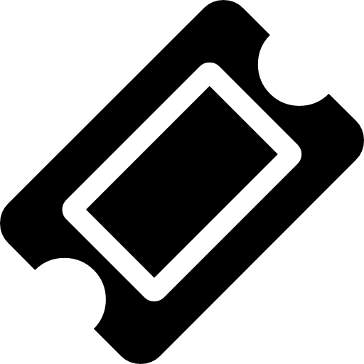 Ticket access validating ticket pass icon