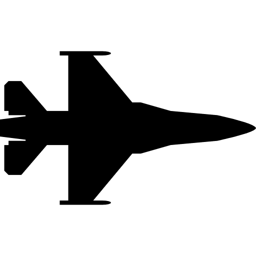 Fighter jet silhouette airplane fighter plane transport icon