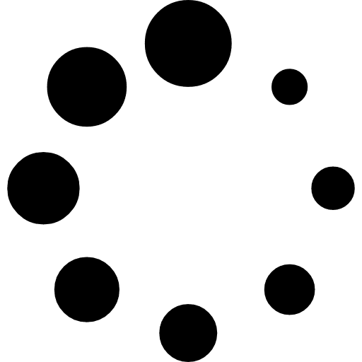 Spinner of dots idle shapes circles icon