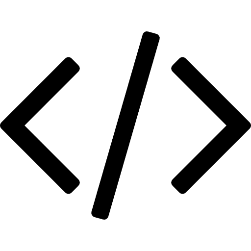 Code signs programming language code icon