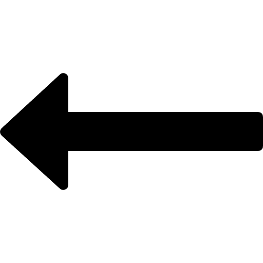 Long arrow pointing to left arrow left direction icon